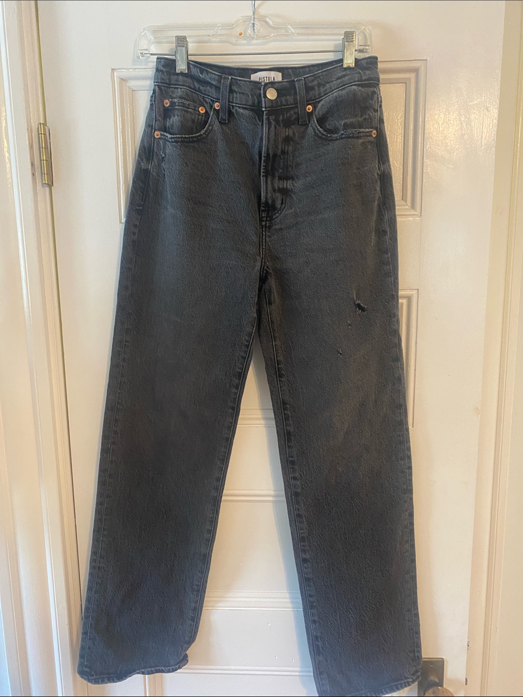 Pistola Washed Black Straight Jeans